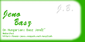 jeno basz business card